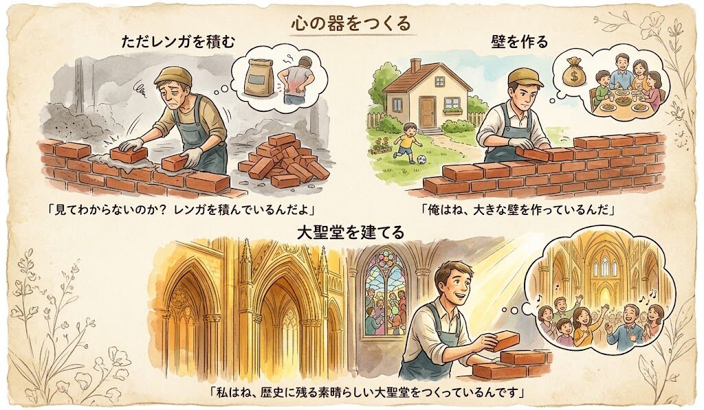 レンガ職人の三人の物語